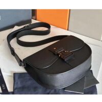 Dior Unisex CD Gallop Bag Strap Black Grained Calfskin (10)