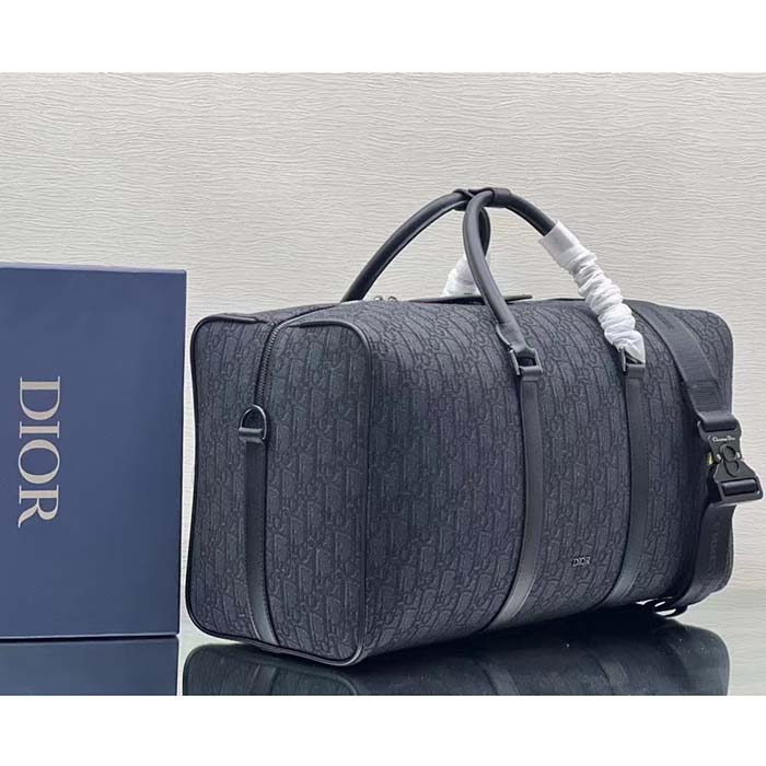 Dior Unisex CD Lingot 50 Bag Black Dior Oblique Jacquard (4)