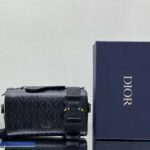 Dior Unisex CD Lingot Pouch Black CD Diamond Canvas Smooth Calfskin - Bild 2
