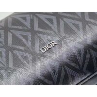 Dior Unisex CD Lingot Pouch Black CD Diamond Canvas Smooth Calfskin (10)