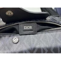 Dior Unisex CD Lingot Pouch Black CD Diamond Canvas Smooth Calfskin (10)