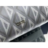 Dior Unisex CD Lingot Pouch Gray CD Diamond Canvas Smooth Calfskin (2)