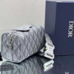 Dior Unisex CD Lingot Pouch Gray CD Diamond Canvas Smooth Calfskin - Bild 5