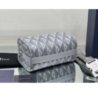 Dior Unisex CD Lingot Pouch Gray CD Diamond Canvas Smooth Calfskin (2)