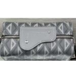Dior Unisex CD Lingot Pouch Gray CD Diamond Canvas Smooth Calfskin - Bild 6