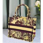 Dior Unisex CD Medium Book Tote Yellow Multicolor Toile De Jouy Voyage Embroidery - immagine 6