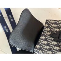 Dior Unisex CD Mini Gallop Sling Bag Beige Black Oblique Jacquard Black Grained Calfskin (3)