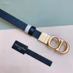 Dior Unisex CD Reversible Saddle Belt Golden Saddle Black Latte Smooth Calfskin - immagine 4