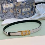 Dior Unisex CD Reversible Saddle Belt Golden Saddle Black Latte Smooth Calfskin - immagine 3