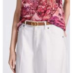 Dior Unisex CD Reversible Saddle Belt Golden Saddle Caramel Beige Smooth Calfskin - Image 12