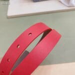 Dior Unisex CD Reversible Saddle Belt Golden Saddle Rani Pink Latte Smooth Calfskin - Image 5