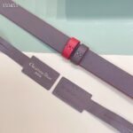 Dior Unisex CD Reversible Saddle Belt Golden Saddle Rani Pink Latte Smooth Calfskin - Image 7