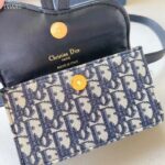 Dior Unisex CD Saddle Belt Pouch Blue Oblique Jacquard Front 'D' Stirrup – Image 9