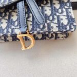 Dior Unisex CD Saddle Belt Pouch Blue Oblique Jacquard Front 'D' Stirrup – Image 11