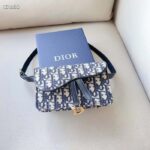 Dior Unisex CD Saddle Belt Pouch Blue Oblique Jacquard Front 'D' Stirrup – Image 6