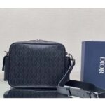 Dior Unisex Hit The Road Bag Messenger Pouch Black CD Diamond Canvas Smooth Calfskin - Image 5