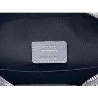 Dior Unisex Hit The Road Bag Messenger Pouch Gray CD Diamond Canvas Smooth Calfskin (3)