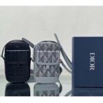 Dior Unisex Hit The Road Vertical Pouch Dior Gray CD Diamond Canvas - Image 6