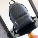 Dior Unisex Rider Backpack Black CD Diamond Canvas Smooth Calfskin - Imagen 2