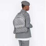 Dior Unisex Rider Backpack Gray CD Diamond Canvas Smooth Calfskin - Bild 12