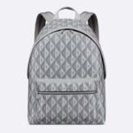 Dior Unisex Rider Ryggsäck Grå CD Diamantkanvas Slät Kalvskinn