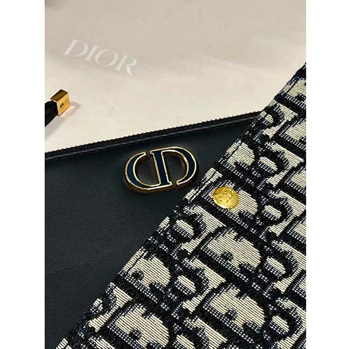 Dior Women CD 30 Montaigne Avenue Mini Bag Blue Dior Oblique Jacquard (7)