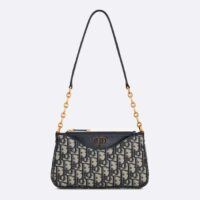 Dior Women CD 30 Montaigne Avenue Mini Bag Blue Dior Oblique Jacquard (9)