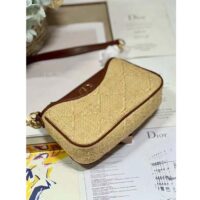 Dior Women CD 30 Montaigne Hobo Avenue Mini Bag Natural Cannage Raffia (8)