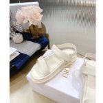 Dior Women CD D-Wave Sandal White Lambskin Paris Signature EVA Adjustable Scratch Band - Imagen 5