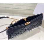Dior Women CD Dior Caro Colle Noire Clutch Chain Black Cannage Lambskin - Image 4