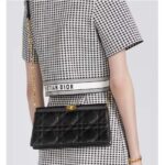 Dior Women CD Dior Caro Colle Noire Clutch Chain Black Cannage Lambskin - Image 12