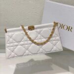 Dior Women CD Dior Caro Colle Noire Clutch Chain Latte Cannage Lambskin - Image 5
