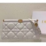 Dior Women CD Dior Caro Colle Noire Clutch Chain Latte Cannage Lambskin - Image 2