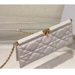 Dior Women CD Dior Caro Colle Noire Clutch Chain Latte Cannage Lambskin - Image 6