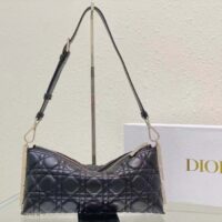 Dior Women CD Dior Club Bag Black Cannage Lambskin (4)