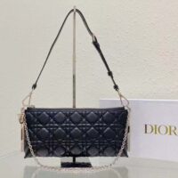 Dior Women CD Dior Club Bag Black Cannage Lambskin (4)