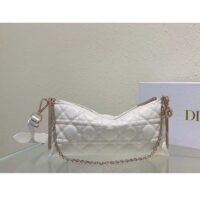 Dior Women CD Dior Club Bag Dusty Ivory Cannage Lambskin (7)