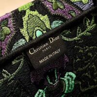 Dior Women CD Large Dior Book Tote Multicolor Dior Indian Purple Embroidery (1)