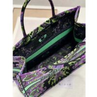 Dior Women CD Large Dior Book Tote Multicolor Dior Indian Purple Embroidery (1)