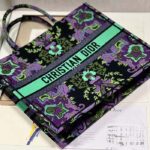 Dior Women CD Large Dior Book Tote Multicolor Dior Indian Purple Embroidery - Image 7