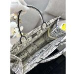 Dior Women CD Large Dior Book Tote White Black Plan De Paris Embroidery – Image 5