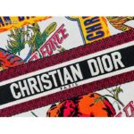Dior Women CD Large Dior Book Tote White Multicolor Indian Animals Embroidery - Image 8