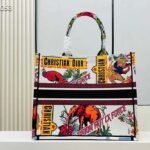 Dior Women CD Large Dior Book Tote White Multicolor Indian Animals Embroidery - Image 3