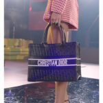 Dior Women CD Medium Book Tote Black Perforated Embossed Dior Oblique Calfskin - Image 12