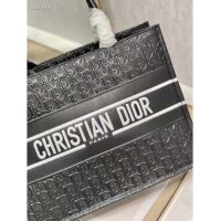 Dior Women CD Medium Book Tote Black Perforated Embossed Dior Oblique Calfskin (6)