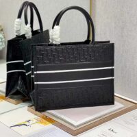 Dior Women CD Medium Book Tote Black Perforated Embossed Dior Oblique Calfskin (6)