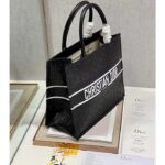 Dior Women CD Medium Book Tote Black Perforated Embossed Dior Oblique Calfskin - Image 6