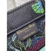 Dior Women CD Medium Book Tote Blue Multicolor Toile De Jouy Voyage Embroidery (8)