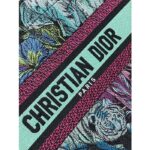 Dior Women CD Medium Book Tote Blue Multicolor Toile De Jouy Voyage Embroidery - Image 10