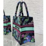 Dior Women CD Medium Book Tote Blue Multicolor Toile De Jouy Voyage Embroidery - Image 7